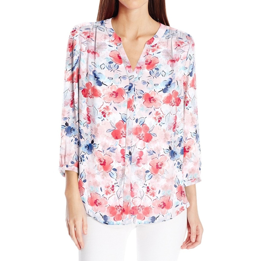 NYDJ Floral Blouse Small